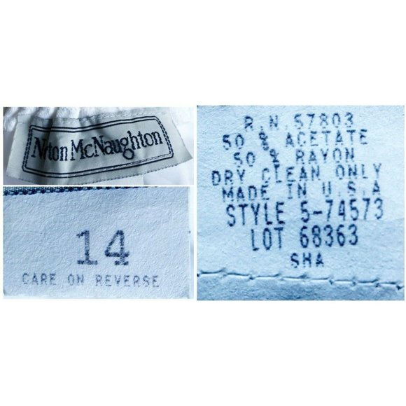 Cygne Design Navy White Plaid Lined Business Skirt Womens 14 Slash Pockets Zip - Picture 8 of 8